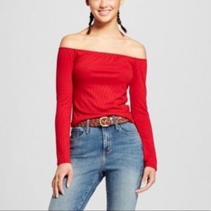 Mossimo • Off Shoulder Long‎ Sleeve Top